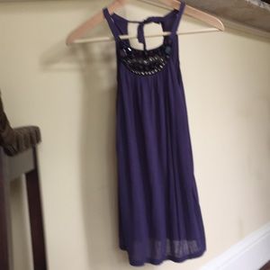 Purple tank with gem detail